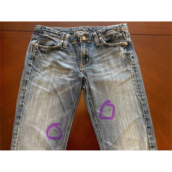 Miss Me Jeans “Danielle” Bootcut Distressed Y2K Denim Low Rise Waist Size 30 - Picture 11 of 13